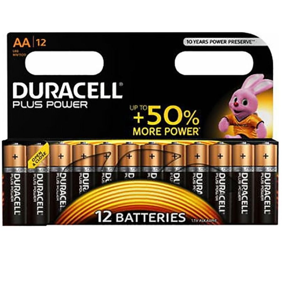 Comprar Duracell Plus Power Pila Alcalina AA LR6 Blister 12 – Energía Confiable Para Dispositivos Diarios-Noxtic