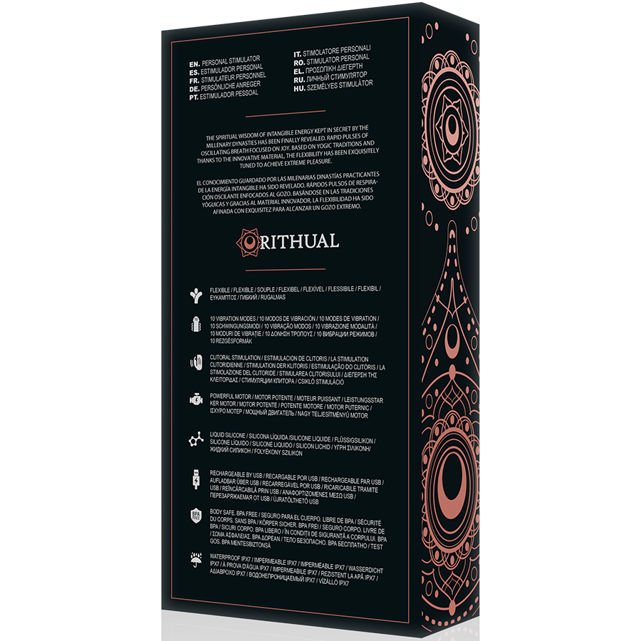 Comprar RITHUAL Anusara Motor Dual Recargable 2.0 Negro – Juguete Innovador Con Estimulación Personalizada-Noxtic