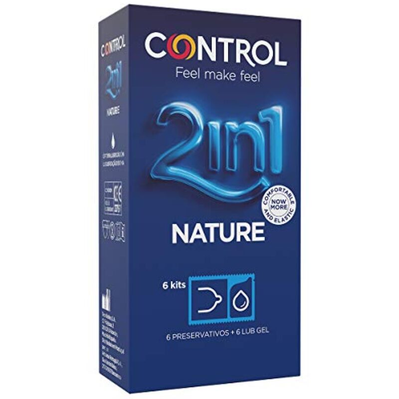 Comprar CONTROL Duo Natura 2 en 1 Preservativo Con Gel – Kit Innovador Para Placer y Confianza-Noxtic