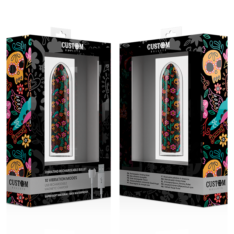 Comprar Custom Bullets Bala Recargable Skull – Diseño Elegante Con 10 Intensidades De Placer-Noxtic