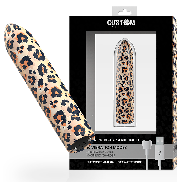 Comprar Custom Bullets Bala Recargable Leopard – 10 Intensidades Para Experiencias Únicas De Placer-Noxtic