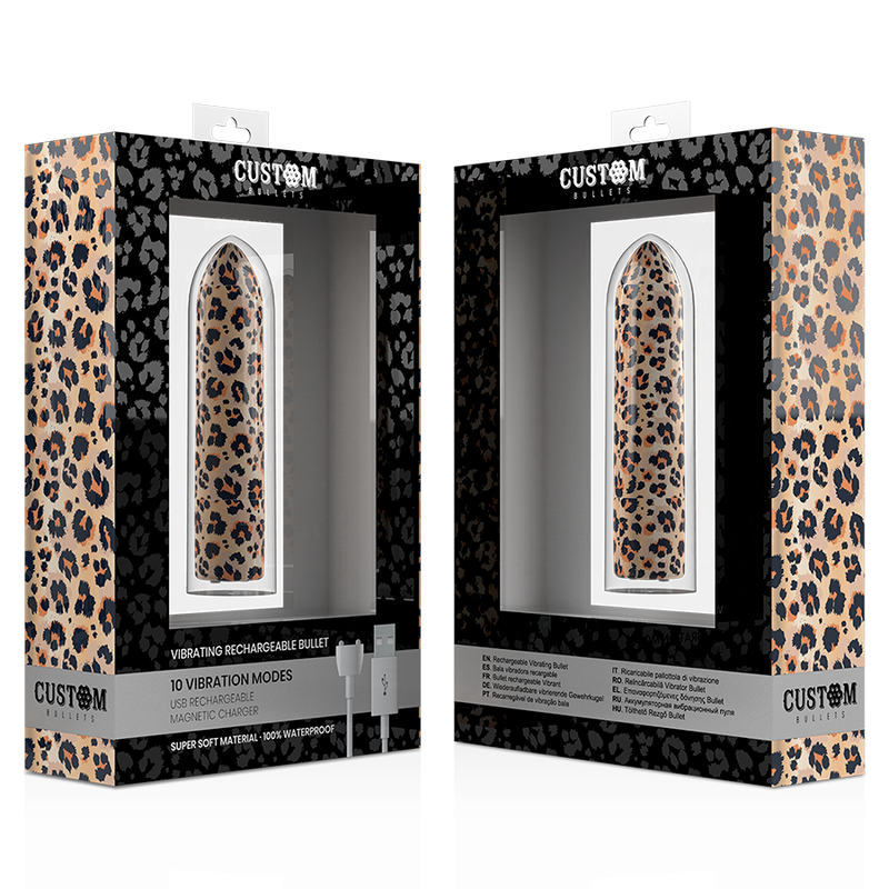Comprar Custom Bullets Bala Recargable Leopard – 10 Intensidades Para Experiencias Únicas De Placer-Noxtic