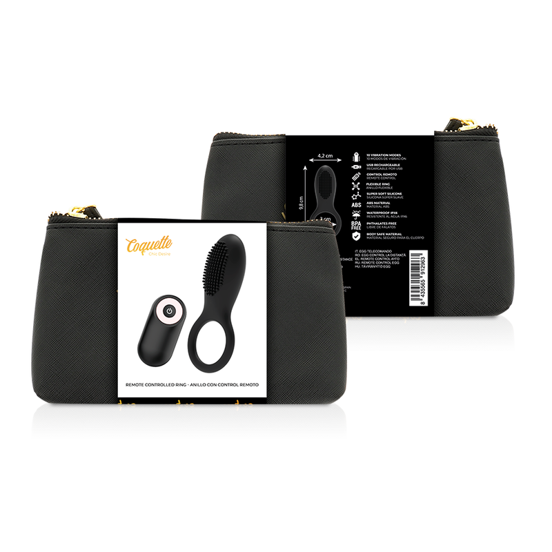 Comprar COQUETTE Chic Desire – Anillo Vibrador Recargable Con Control Remoto Elegante-Noxtic