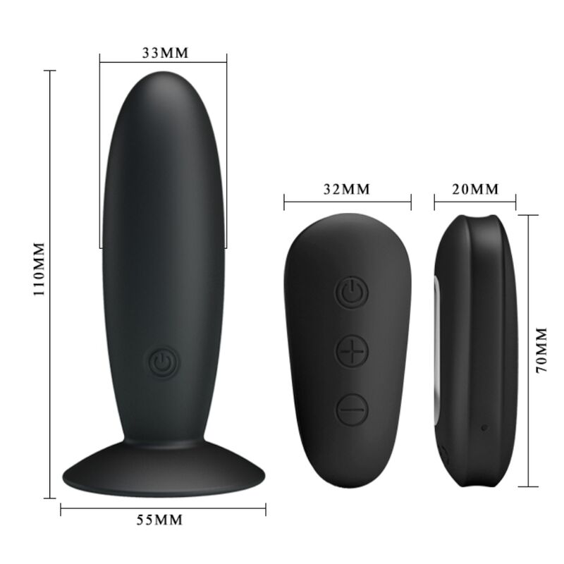 Comprar MR PLAY Plug Anal Vibrante Negro – 12 Modos De Vibración Con Resistencia Al Agua-Noxtic