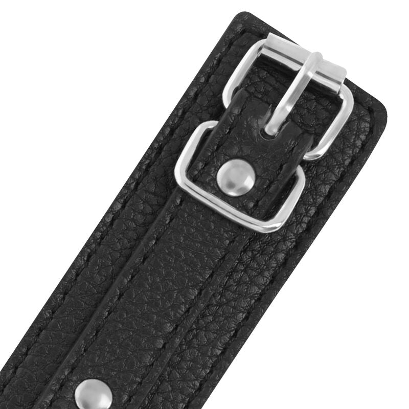 Comprar DARKNESS Esposas Leather Negro – Diseño Elegante Con Ajuste Personalizable-Noxtic