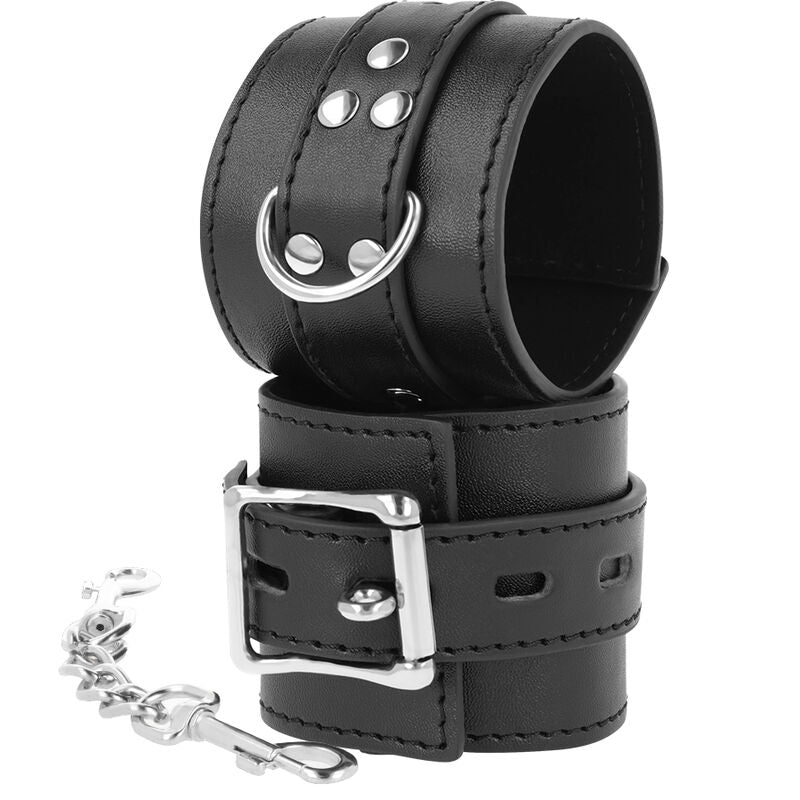 Comprar DARKNESS Esposas Leather Negro – Accesorio Elegante Para Exploración Con Estilo-Noxtic