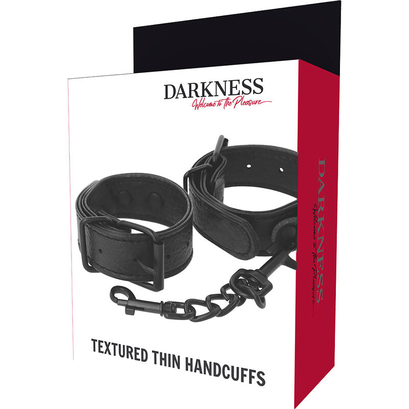 Comprar DARKNESS Esposas Ancho Fino Texturizadas – Diseño Elegante Para Comodidad y Seguridad-Noxtic