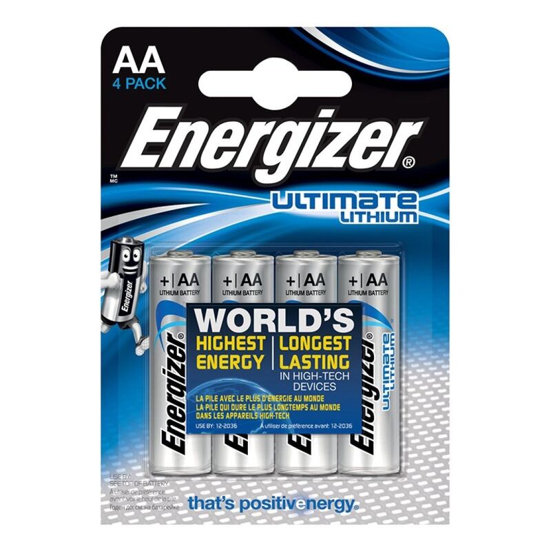 Comprar ENERGIZER Ultimate Lithium Pila Litio AA L91 LR6 1.5V Blister 4 Unidades – Rendimiento Inigualable Y Durabilidad Extrema-Noxtic