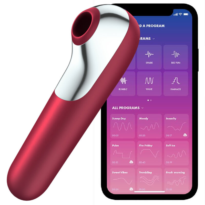 Comprar Satisfyer Dual Love Rojo – Vibrador Y Succionador Con Diseño Ergonómico Y Aire Pulsado-Noxtic