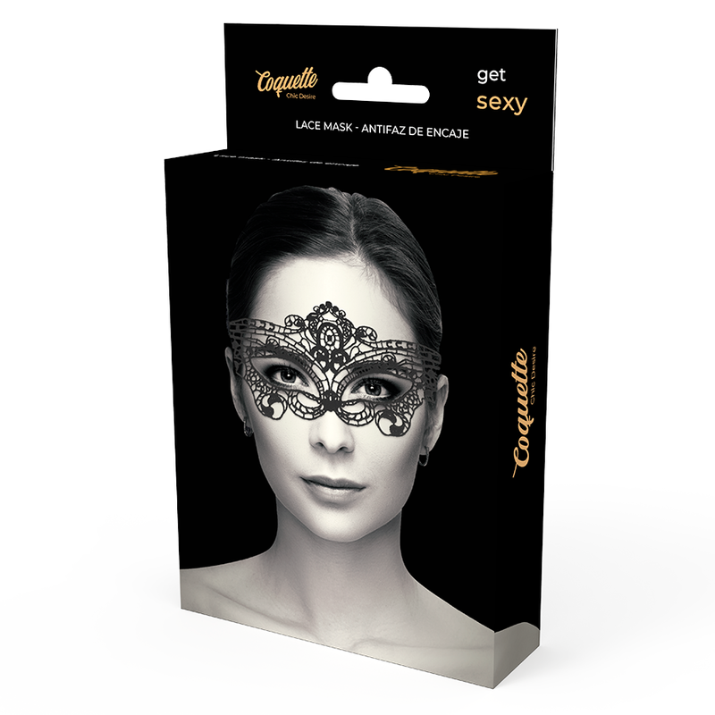 Comprar COQUETTE Antifaz Encaje Negro Fino – Diseño Elegante Para Crear Misterio En Tus Momentos De Bienestar-Noxtic