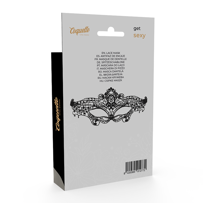 Comprar COQUETTE Antifaz Encaje Negro Fino – Diseño Elegante Para Crear Misterio En Tus Momentos De Bienestar-Noxtic