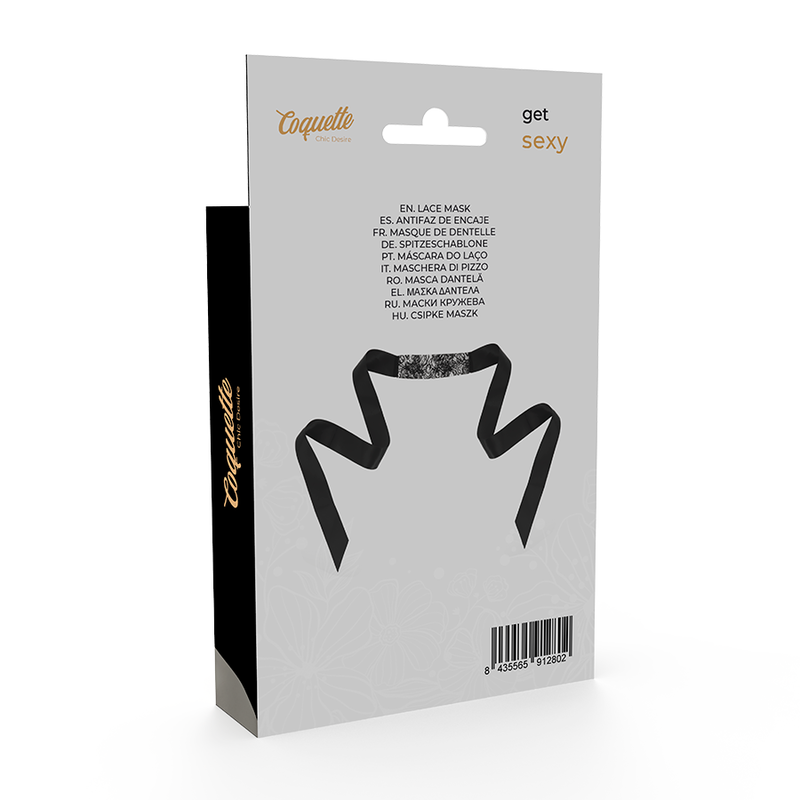Comprar COQUETTE Chic Desire – Antifaz De Encaje Negro Con Diseño Elegante-Noxtic