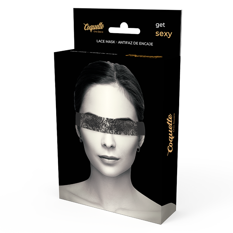 Comprar COQUETTE Chic Desire – Antifaz De Encaje Negro Con Diseño Elegante-Noxtic