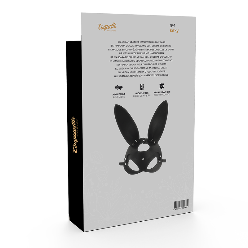 Comprar Coquette Chic Desire Máscara Cuero Vegano – Diseño Elegante Con Orejas De Conejo Para Estilo Único-Noxtic