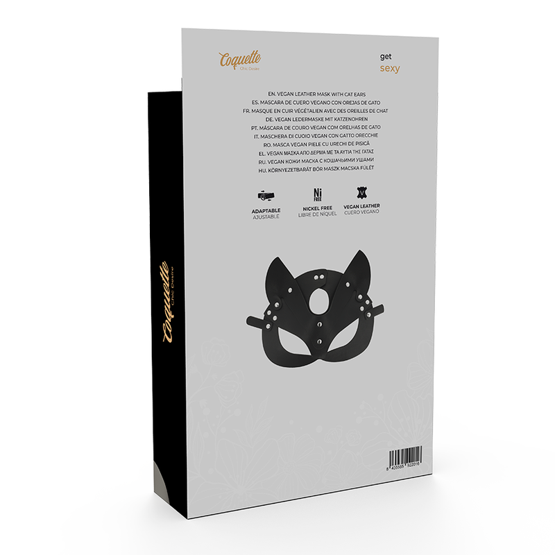 Comprar COQUETTE Chic Desire – Máscara De Cuero Vegano Con Diseño Elegante Y Orejas De Gato-Noxtic