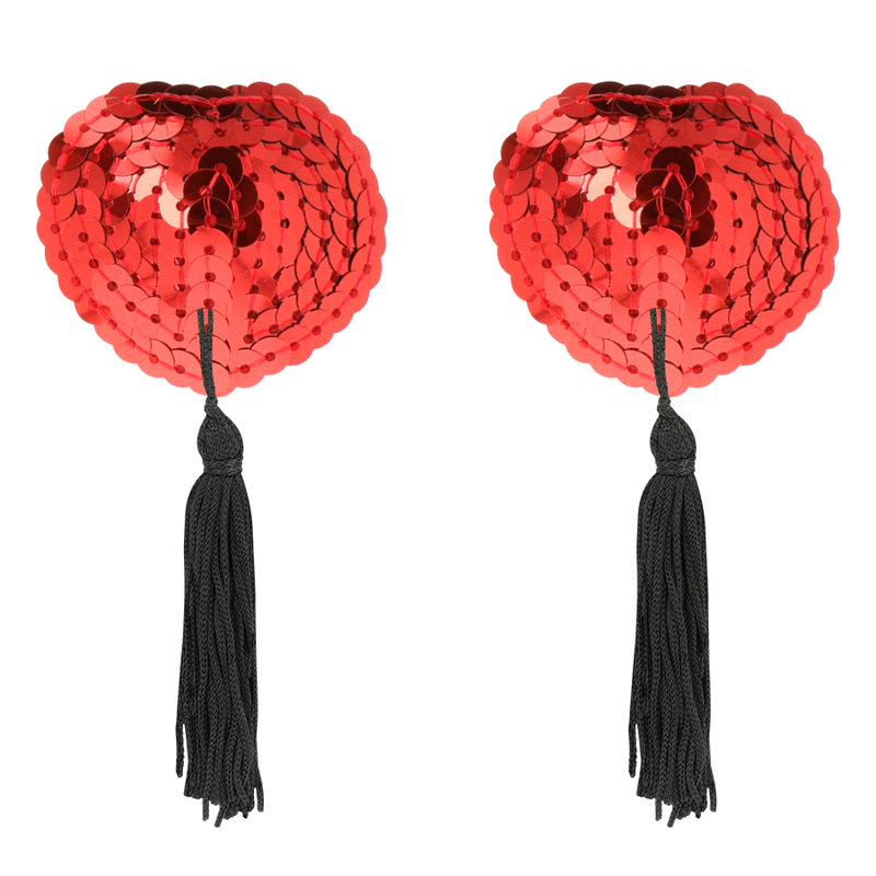 Comprar Coquette Chic Desire Cubre Pezones Rojo – Fáciles De Usar Con Cinta Autoadhesiva-Noxtic