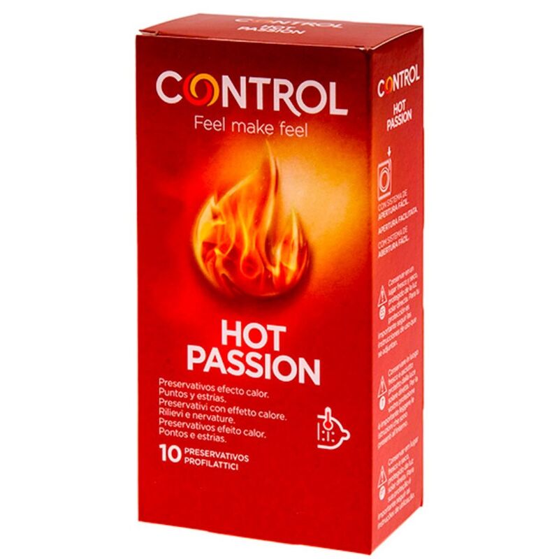Comprar CONTROL Hot Passion Preservativos Efecto Calor 10 Unidades – Preservativos Con Efecto Calor Para Intensificar Sensaciones-PRESERVATIVOS-Noxtic