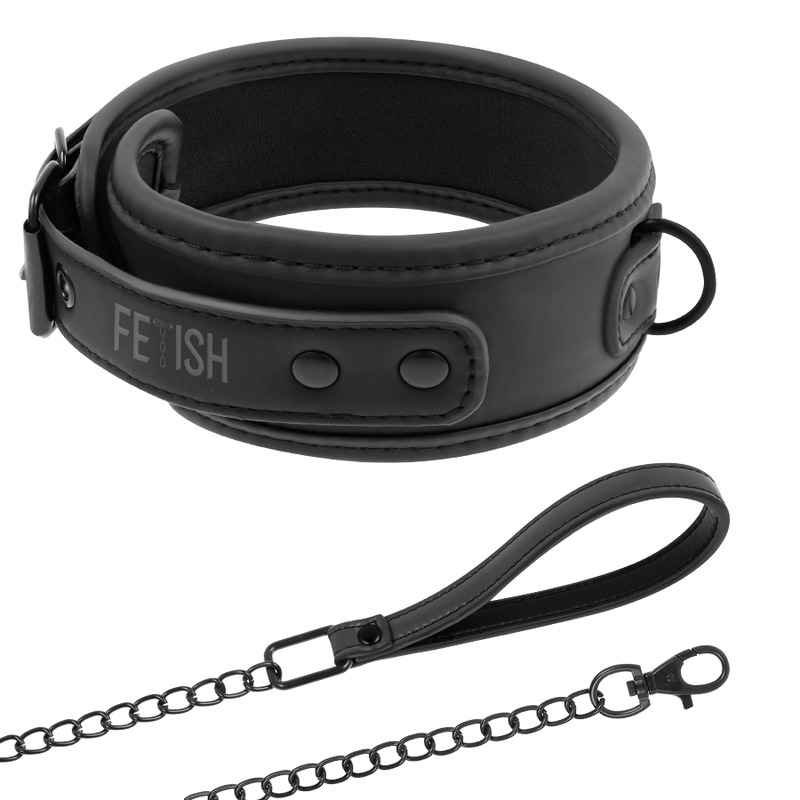 Comprar Fetish Submissive Collar Con Cadena – Accesorio Elegante Con Forro De Neopreno Para Estilo Y Comodidad-Noxtic
