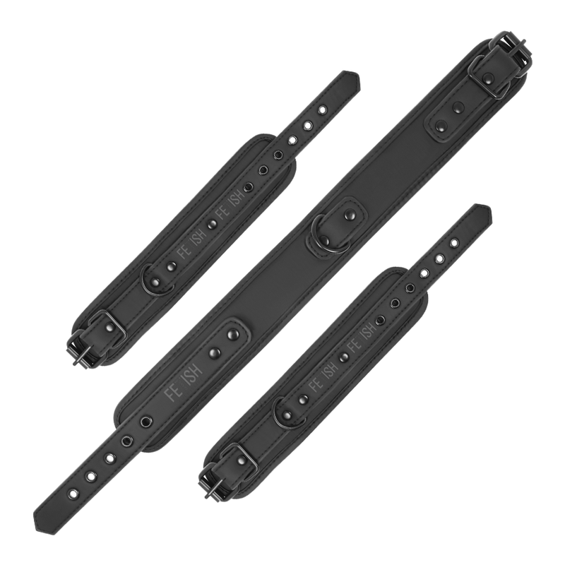 Comprar FETISH SUBMISSIVE Collar Y Esposas Cuero Vegano – Confortable Y Elegante Para Juegos De Dominación-Noxtic