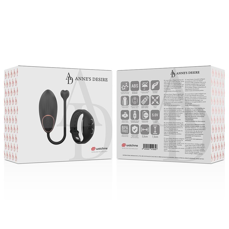 Comprar ANNE'S DESIRE Huevo Control Remoto Negro – Innovadora Tecnología Con Conexión App-Noxtic