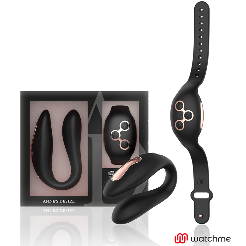 Comprar ANNE'S DESIRE Dual Pleasure Tecnología Watchme Negro Gold – Juguete Erótico Con Diseño Sofisticado Y Tecnología Avanzada-Noxtic