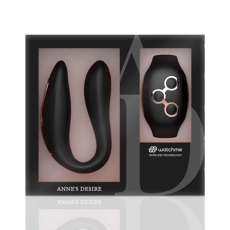 Comprar ANNE'S DESIRE Dual Pleasure Tecnología Watchme Negro Gold – Juguete Erótico Con Diseño Sofisticado Y Tecnología Avanzada-Noxtic