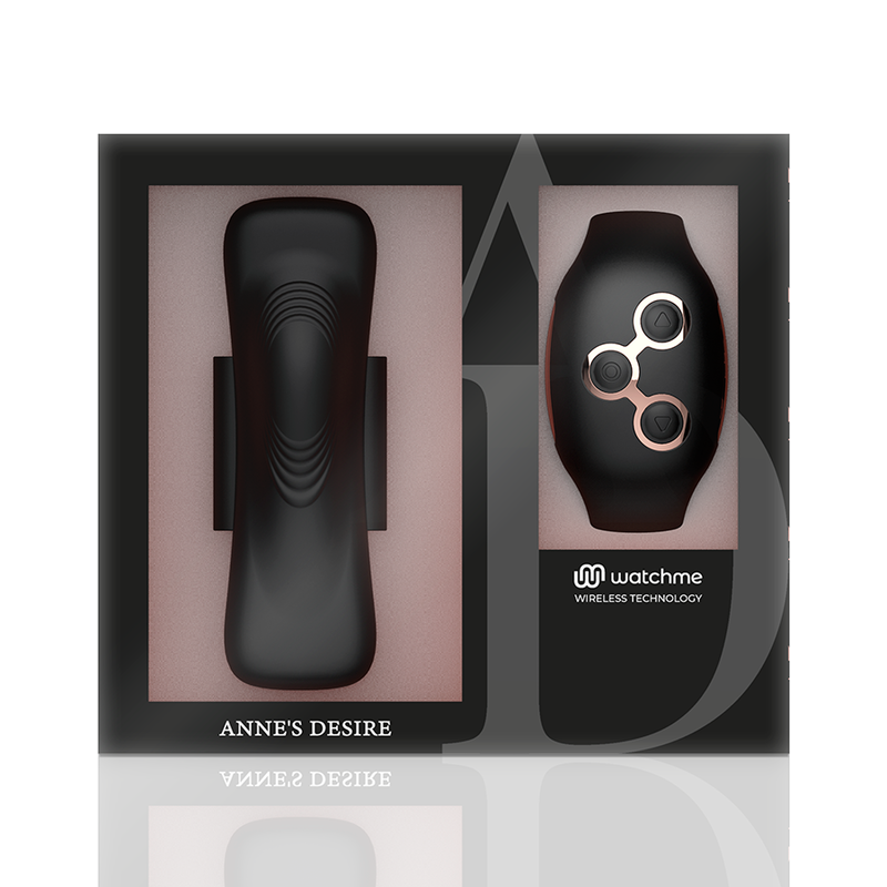 Comprar ANNE'S DESIRE Panty Pleasure Tecnología WatchMe Negro Y Dorado – Diseño Ergonómico Con Control Avanzado Para Placer Personalizado-Noxtic