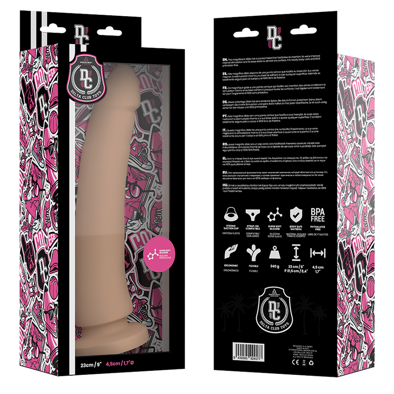 Comprar DELTA CLUB Dildo Realista Natural Silicona Médica 23 CM – Diseño Confortable Para Placer Personal-Noxtic