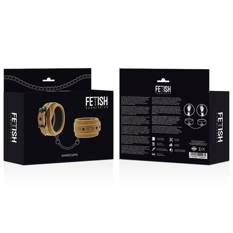 Comprar Fetish Submissive Origen – Esposas De Cuero Vegano Con Forro Suave De Neopreno-Noxtic
