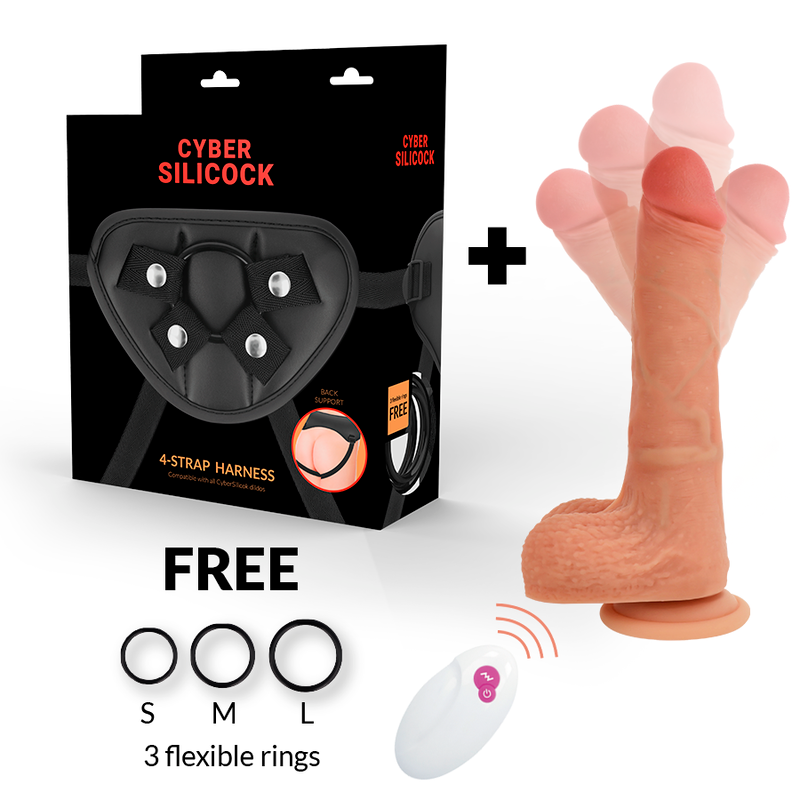 Comprar CYBER Silicock Arnés De Silicona Líquida – Diseño Innovador Con Control Remoto Para Libertad Sensual-Noxtic