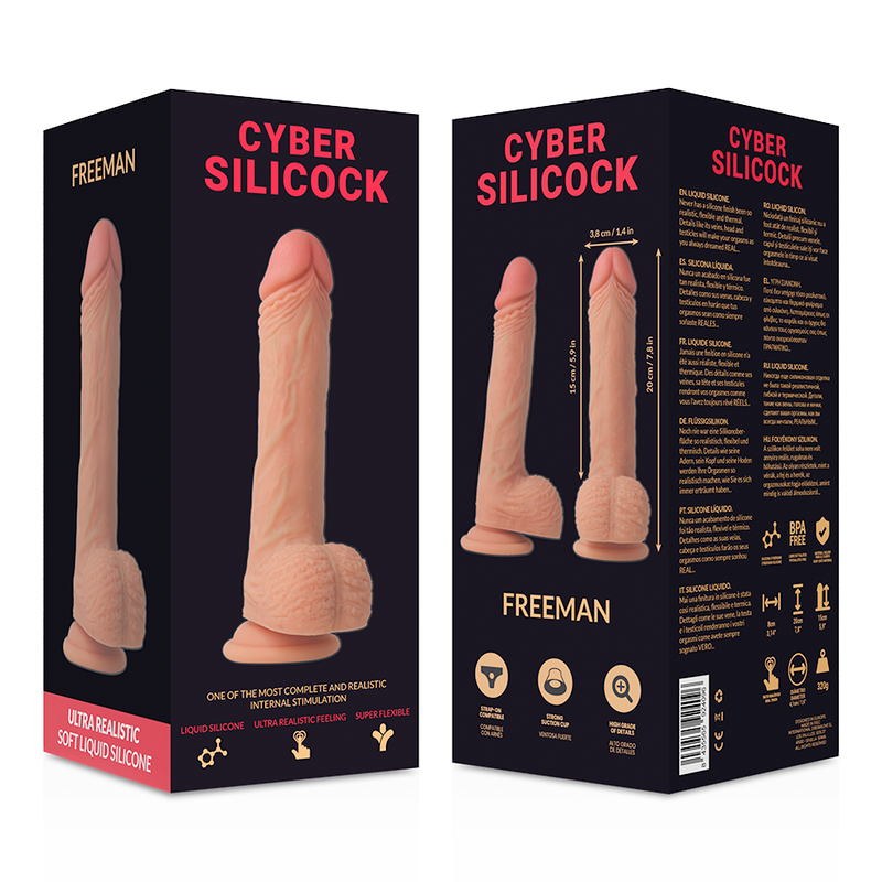 Freeman Silicock 20 Cm – Juguete Erótico Realista De Silicona Médica Para Placer Confiable