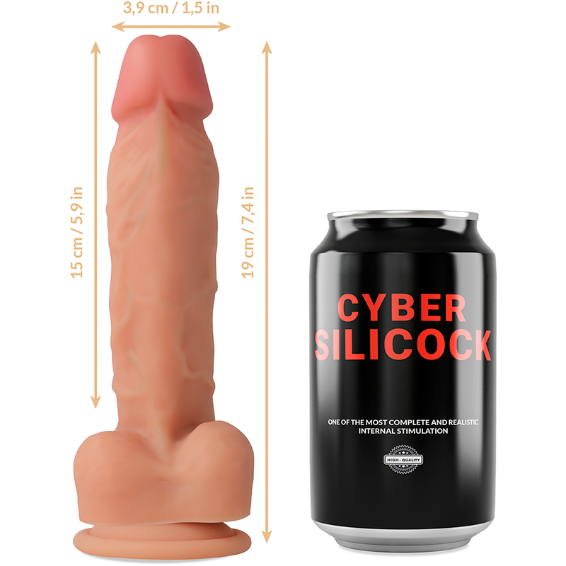 Comprar CYBER SILICOCK Arnés Silicona Líquida Oliver 19 CM – Juguete Erótico Con Diseño Confiable Para Placer Sensorial-Noxtic
