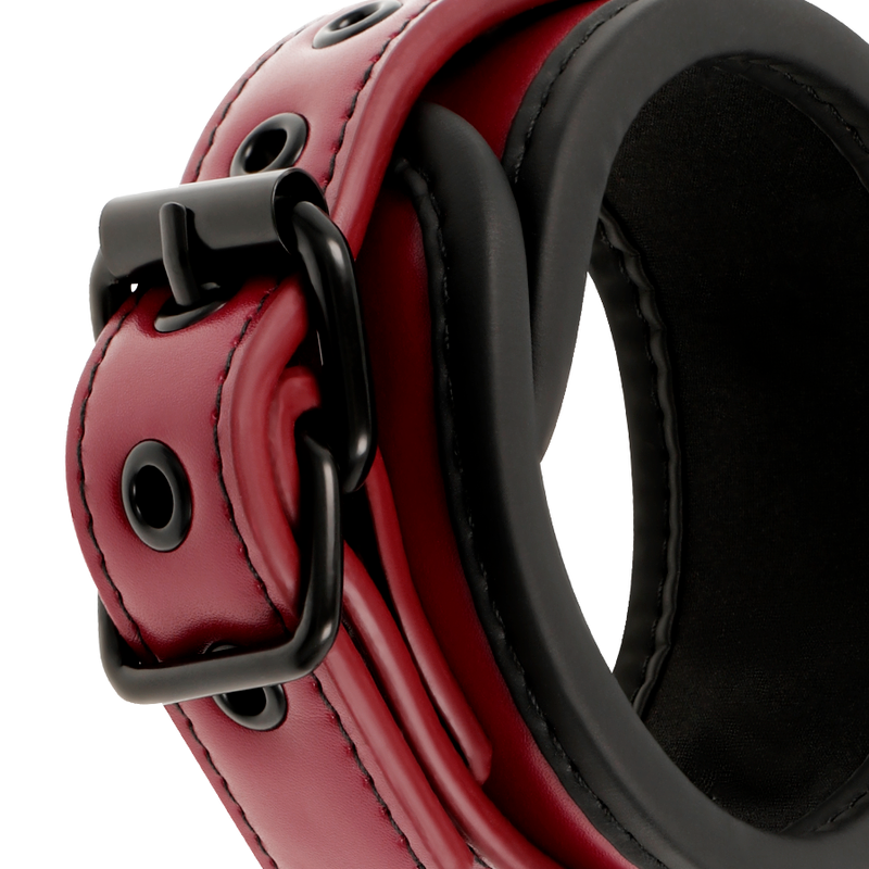 Comprar FETISH Submissive Dark Room – Esposas De Cuero Vegano Con Forro De Neopreno Para Comodidad Y Estilo-Noxtic
