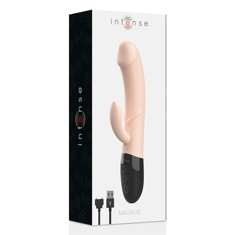Comprar INTENSE Magnus Vibrador Recargable Dual Natural – Silicona Médica Para Placer Seguro y Elegante-Noxtic
