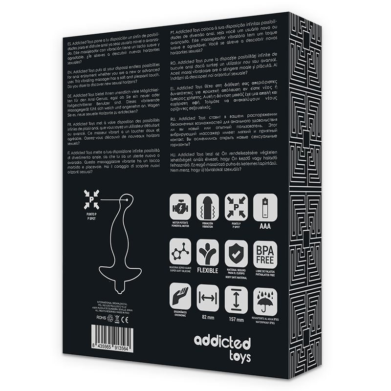 Comprar ADDICTED TOYS Masajeador Anal Con Vibración Negro – Diseño Ergonómico Para Placer Intenso-Noxtic