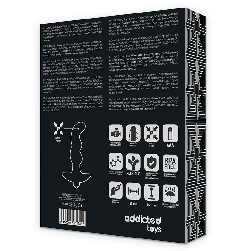 Comprar ADDICTED TOYS Masajeador Anal Con Vibración Negro Modelo 2 – Diseño Ergonómico Para Placer Intenso-Noxtic