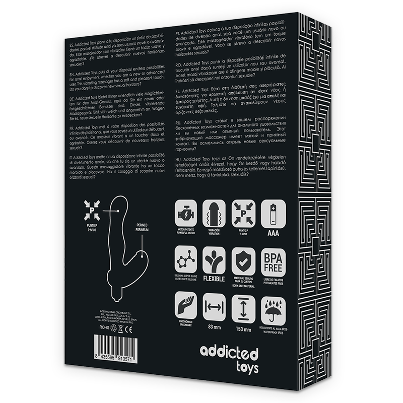 Comprar ADDICTED TOYS Estimulador Anal Silicona P-Spot Vibe – Diseño Ergonómico Para Placer Profundo-Noxtic