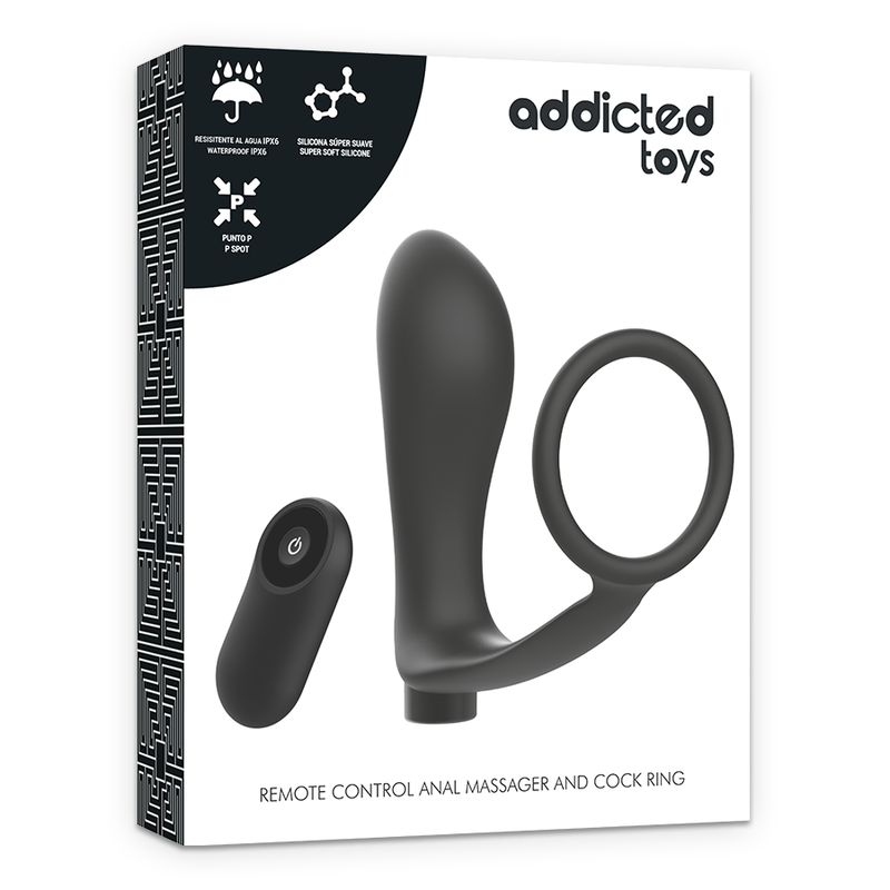 Comprar ADDICTED TOYS Anilla Pene Con Plug Anal – Diseño Recargable Con Control Remoto Para Estimulación Sensacional-Noxtic