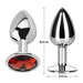 Plug Anal con Joya Rojo Rubi Talla M Aluminio