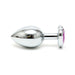Plug Anal Acero Inox Cristal Corazon Purpura