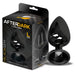 Blackgem Plug Anal Metalico con Joya Negro Talla L