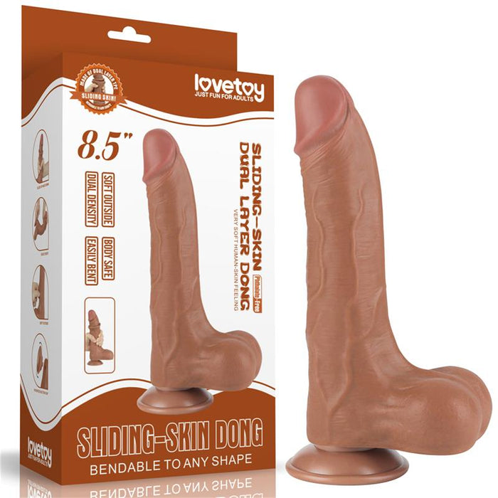 Dildo Sliding Skin 85 Marron