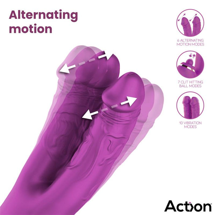 Nico Vibrador con Dildos Alternantes y Bola Percutora 4 Motores