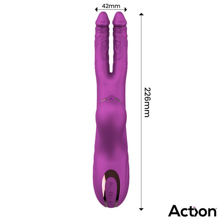 Nico Vibrador con Dildos Alternantes y Bola Percutora 4 Motores