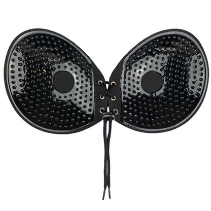 BYE-BRA Sujetador Adhesivo Entrelazado Negro Copa A – Soporte Discreto Para Comodidad Total