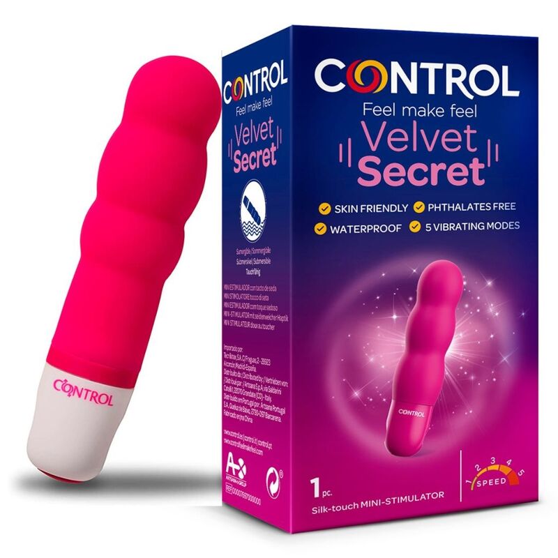 CONTROL Velvet Secret Mini Stimulator – Vibratore discreto in silicone medico per sensazioni intense