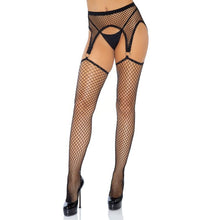 Comprar LEG AVENUE Medias Industriales Con Liguero – Diseño Elegante Con Borde De Encaje Y Tacón Cubano-Noxtic