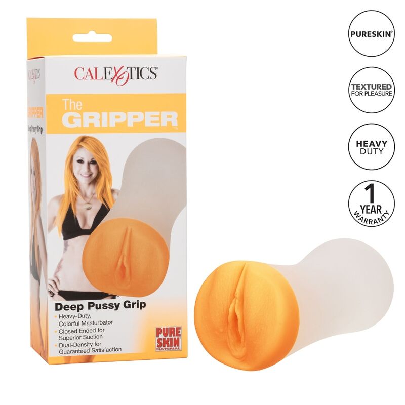 CALEXOTICS Deep Pussy Grip – Masturbador Con Diseño De Doble Densidad Para Sensaciones Únicas