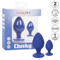 CALEXOTICS Cheeky Anal Plugs Viola – Design con texture individuale e base a ventosa per un utilizzo sicuro
