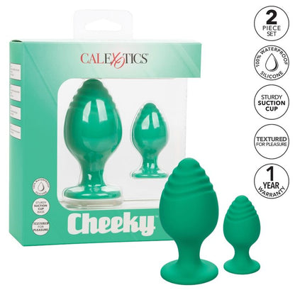Comprar CALEXOTICS Cheeky Plugs Anales Verde – Diseño Colorido Con Base Con Ventosa Para Uso Seguro-Noxtic